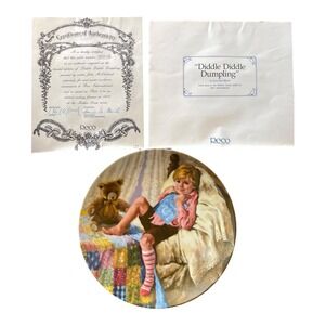 Reco International Diddle Diddle Dumpling Collector Plate 1984 Mother Goose